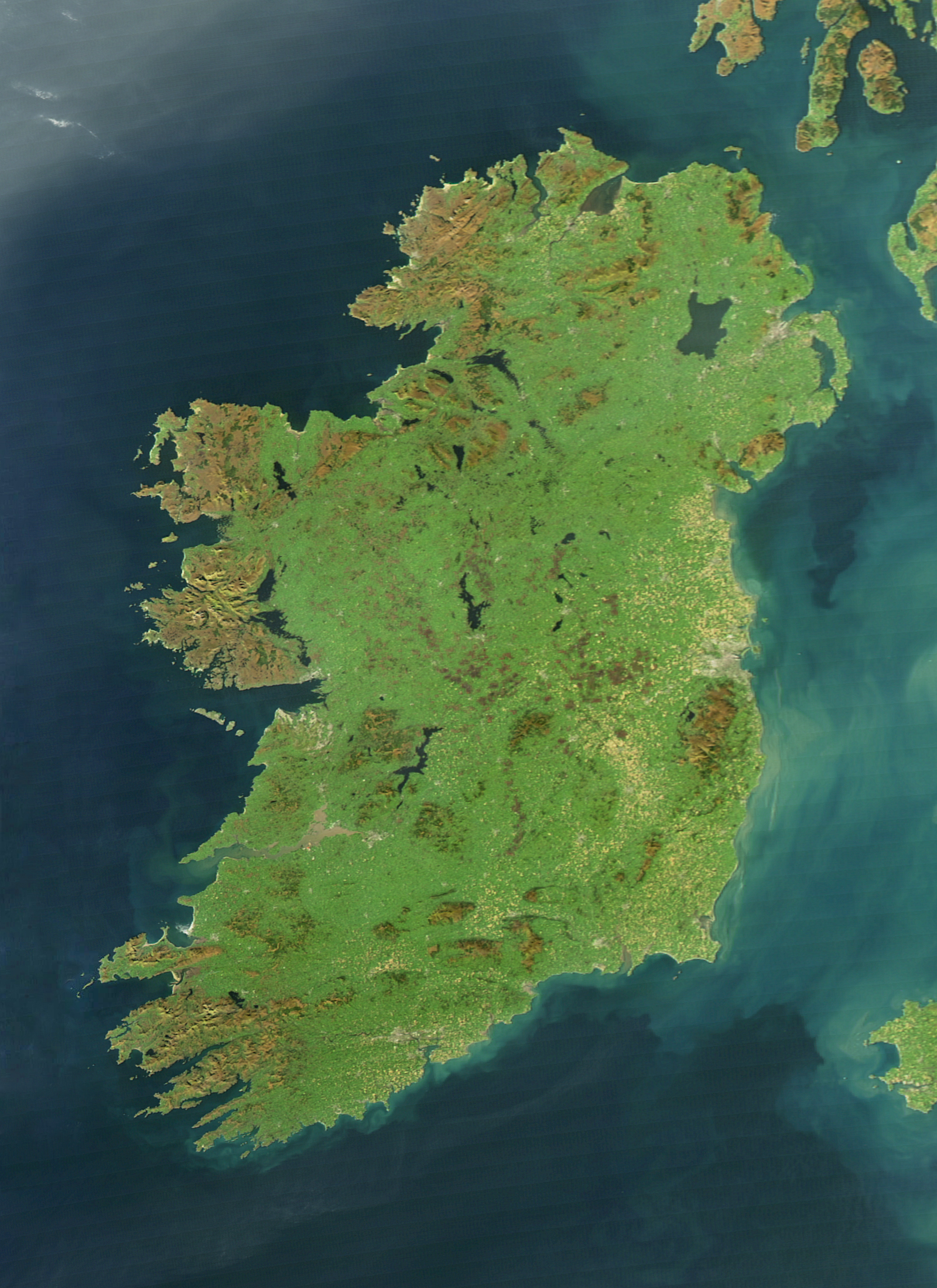 Satellite view of Ireland